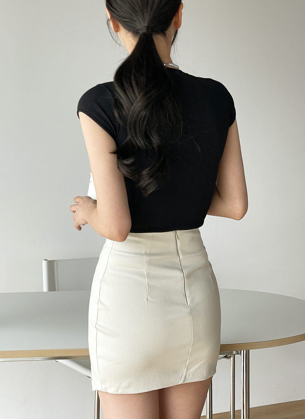 キャップスリーブリブTシャツ | DHOLIC | 詳細画像9