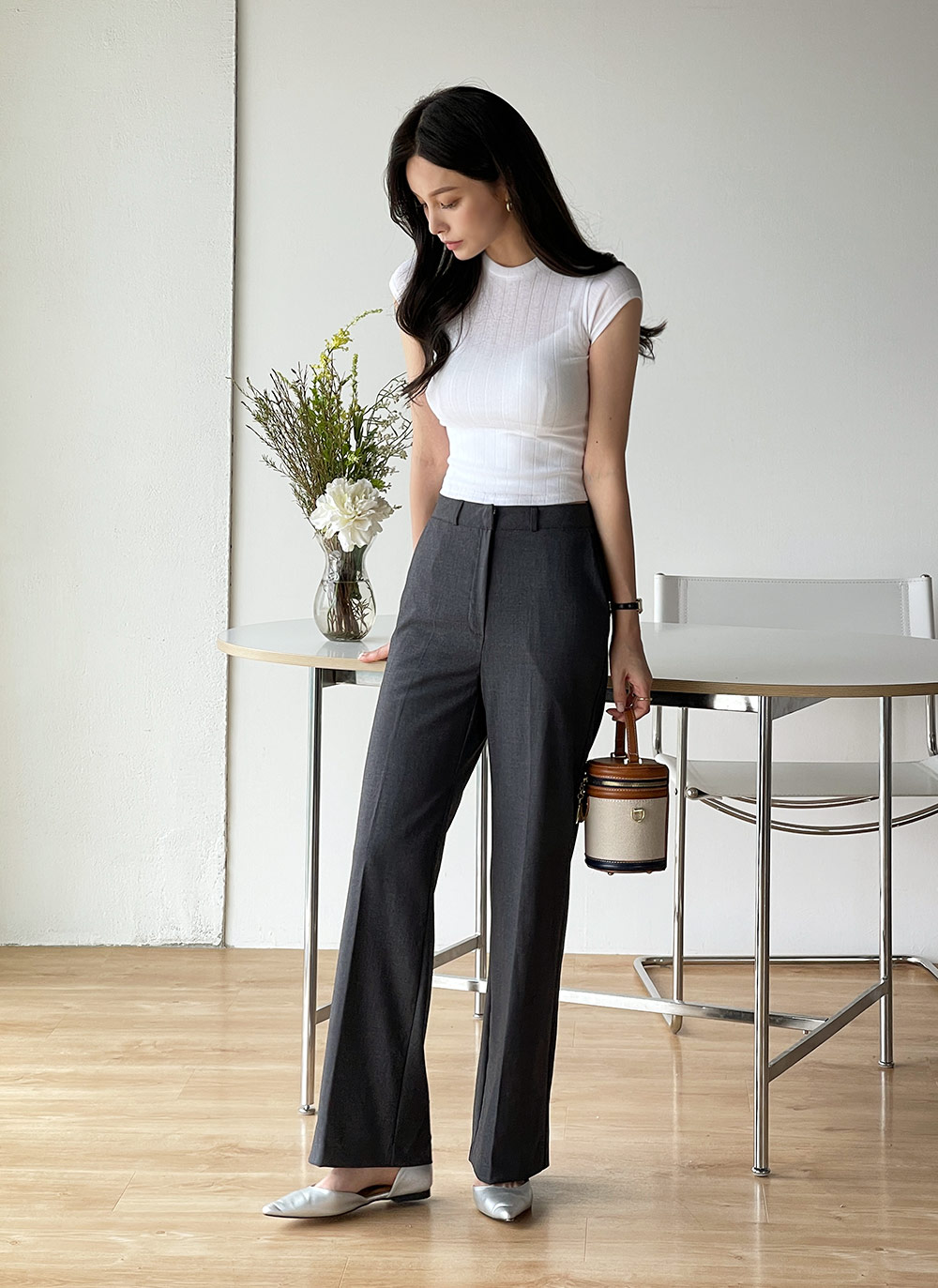 キャップスリーブリブTシャツ | DHOLIC | 詳細画像13