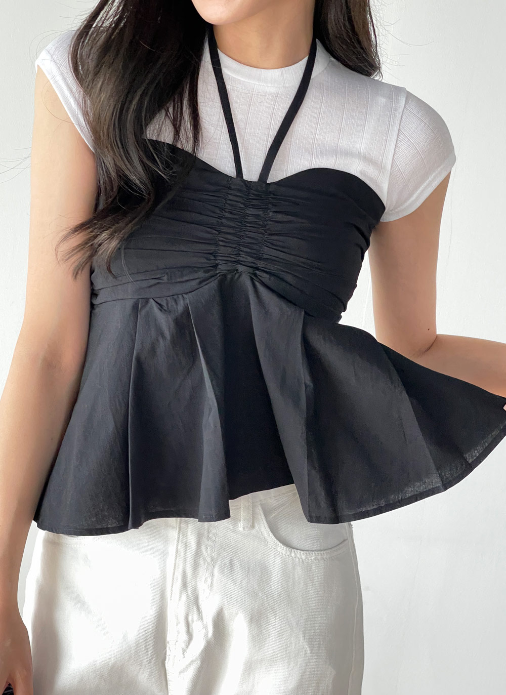 キャップスリーブリブTシャツ | DHOLIC | 詳細画像14