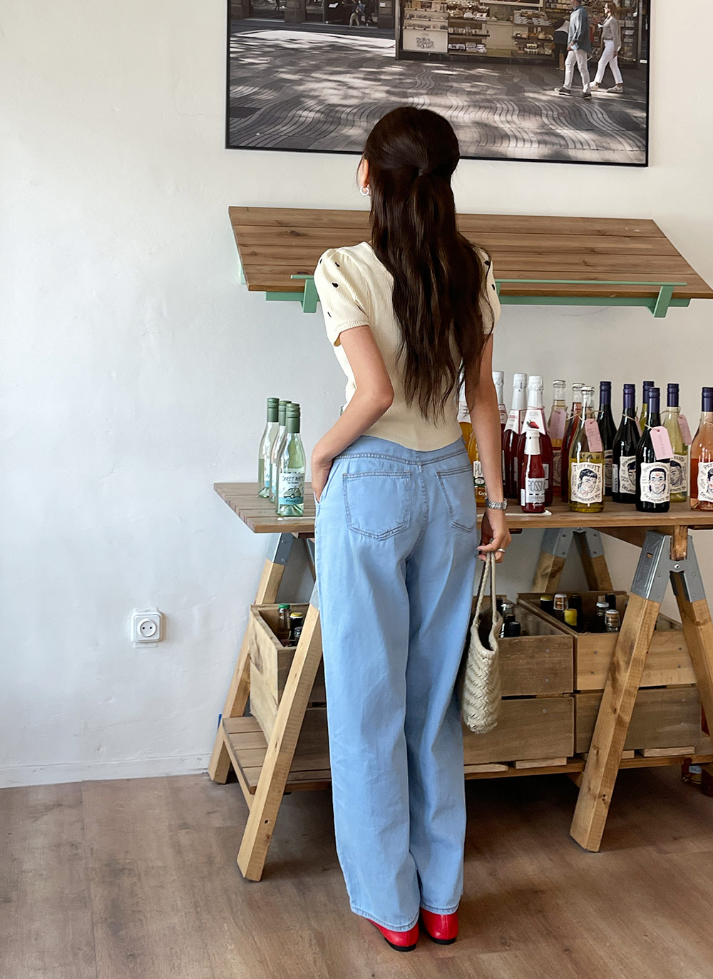 ワンタックワイドデニムパンツ | レディースファッション通販