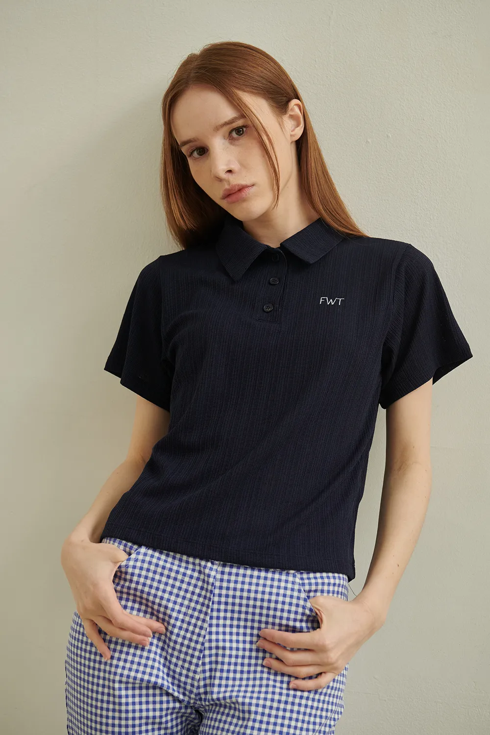 サマーポロカラー半袖Tシャツ | voer | 詳細画像33