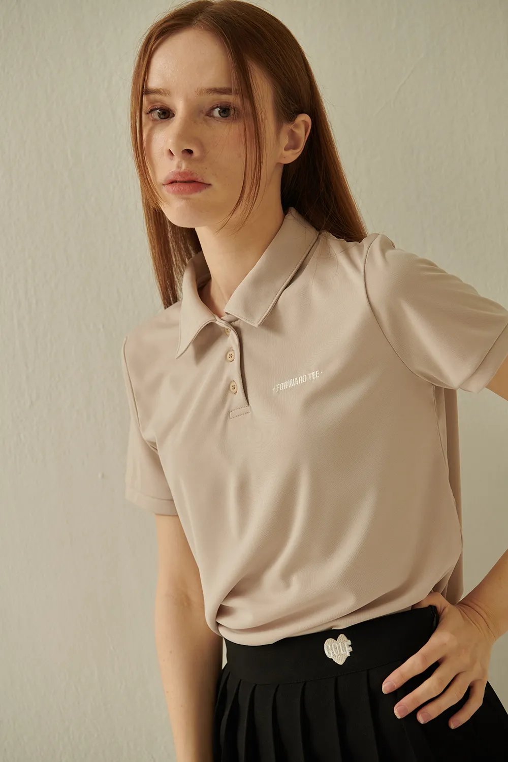 ミニロゴポロカラー半袖Tシャツ | voer | 詳細画像23