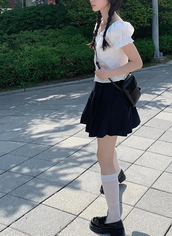パンツ裏地ナイロンプリーツスカート | anyonemore | 詳細画像1