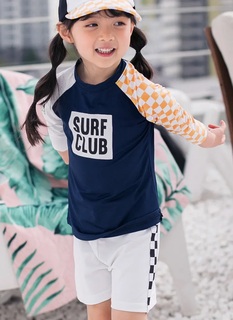 ブロックチェックラッシュガード上下SET | 詳細画像1