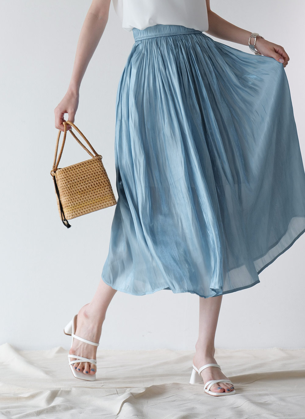 未使用 タグ付 ロシャス ROCHAS ROPQ356165 シルク100% ティアード  