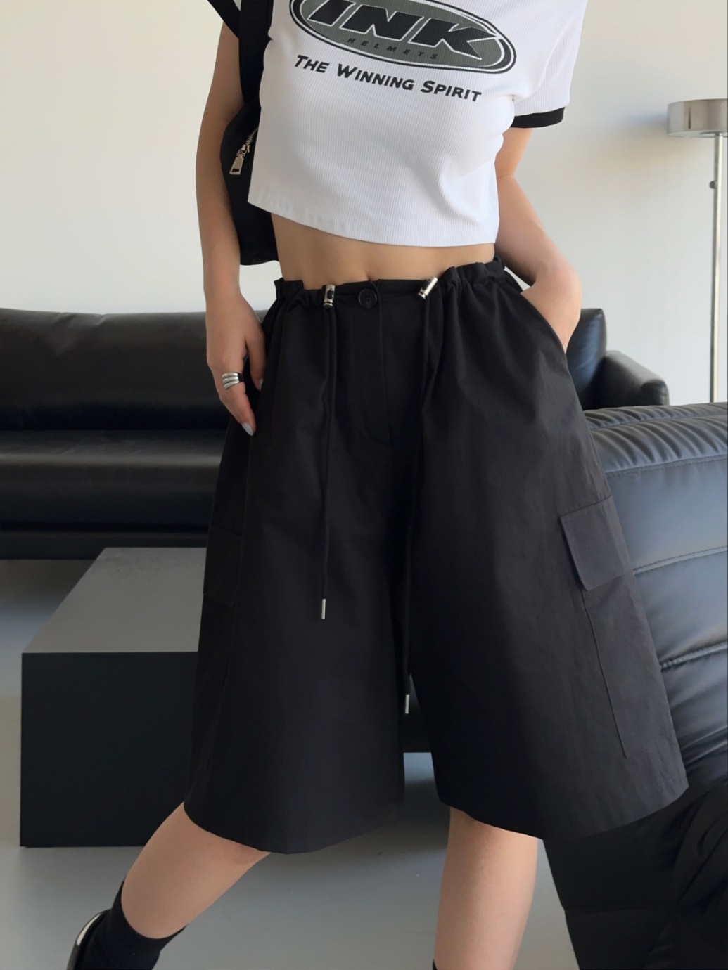ドローコードハーフカーゴパンツ | レディースファッション通販