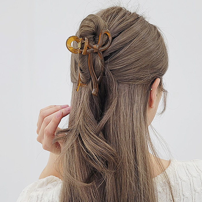 クリアリボンバンスクリップ | レディースファッション通販 - DHOLIC