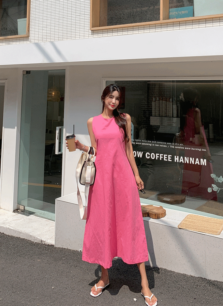 お買い得です❣️半袖、染めデザインロングワンピース麻混で手の込んだ 