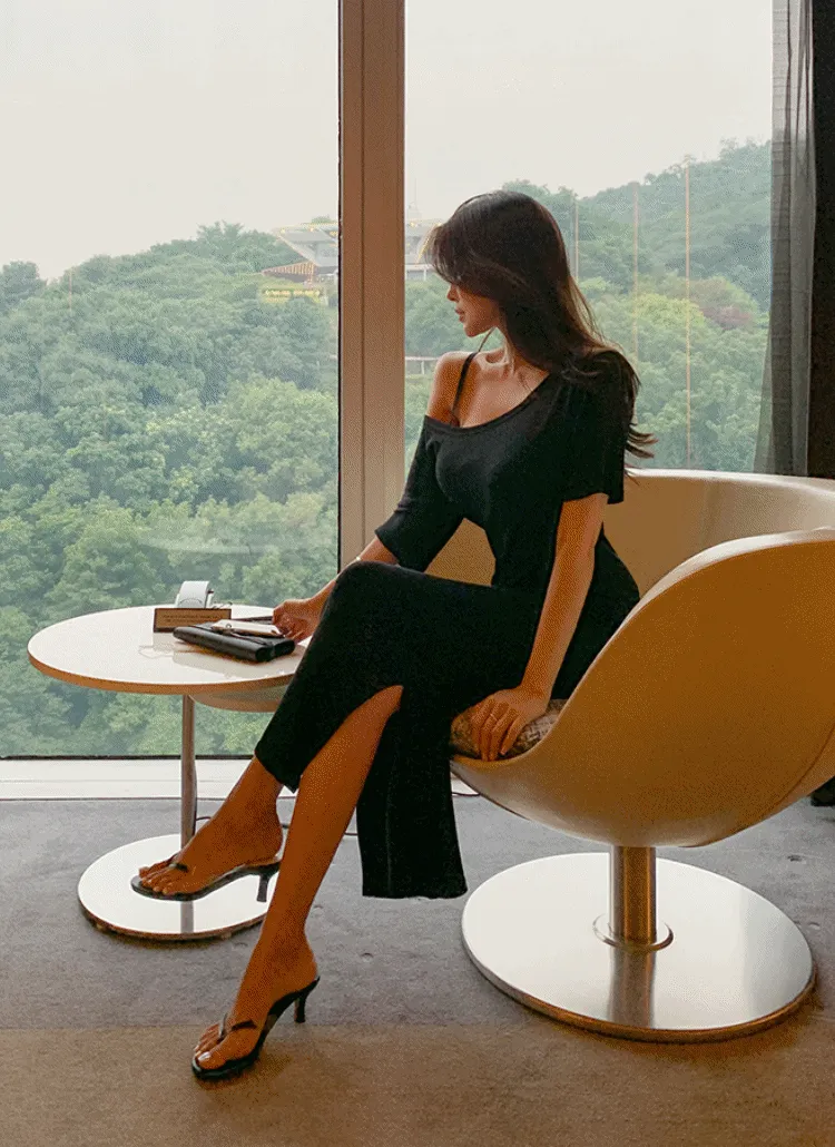 ワイドラウンドネックワンピース | lovesomeone | 詳細画像1