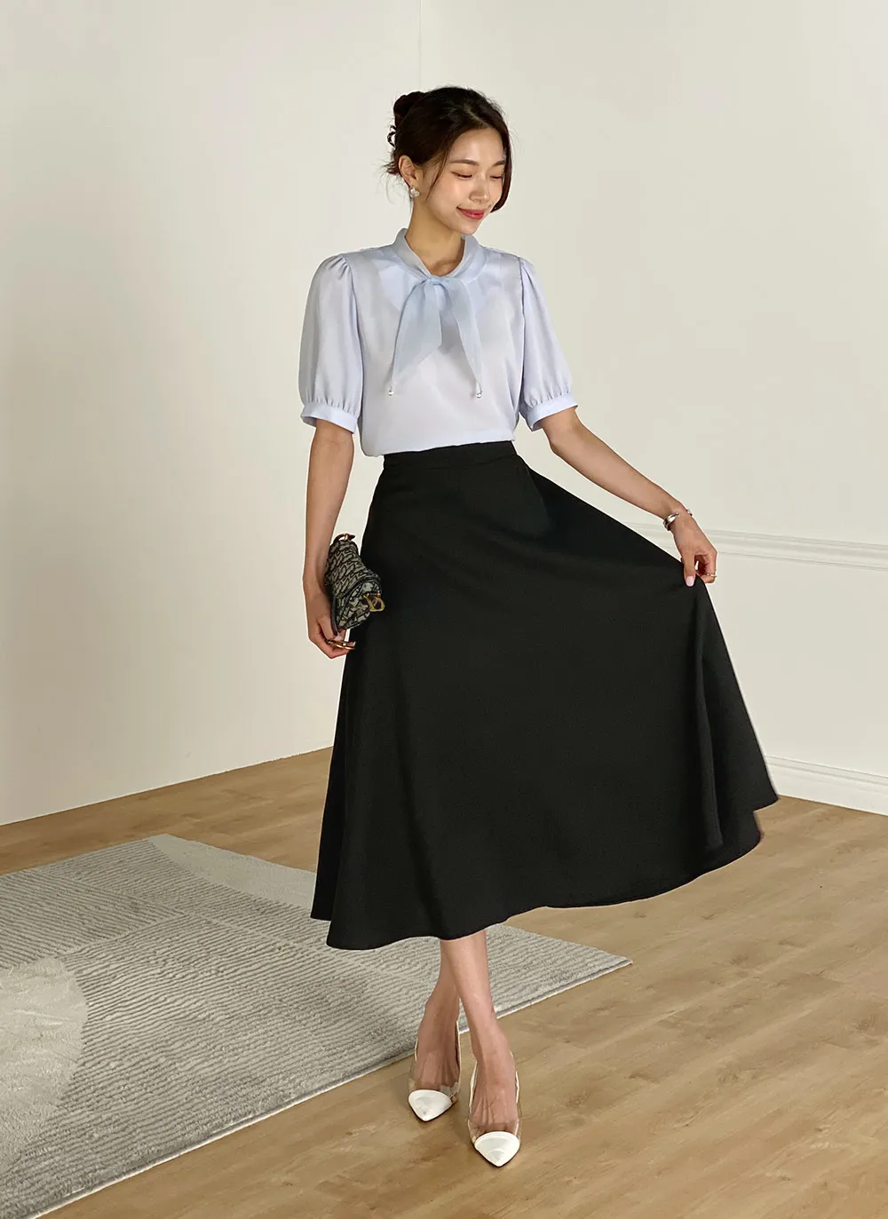 シルキーAラインスカート | レディースファッション通販 - DHOLIC 