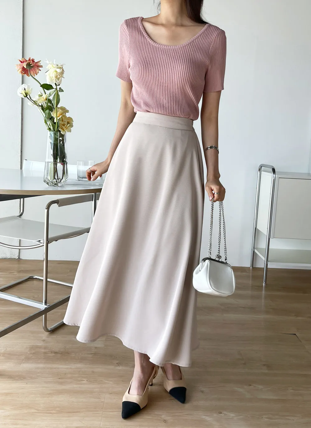 シルキーAラインスカート | レディースファッション通販 - DHOLIC 