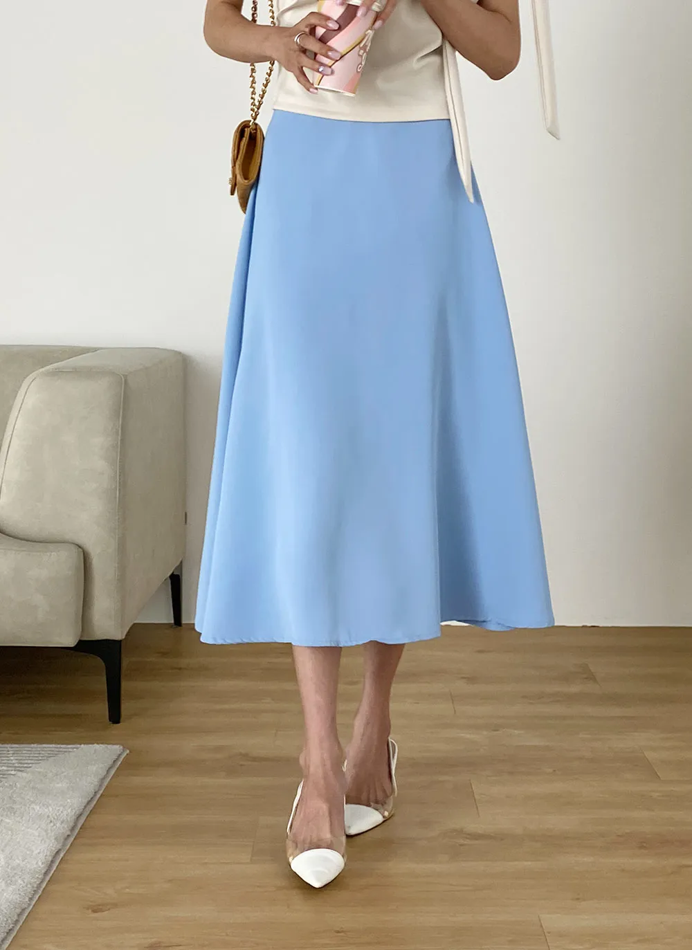 シルキーAラインスカート | レディースファッション通販 - DHOLIC 
