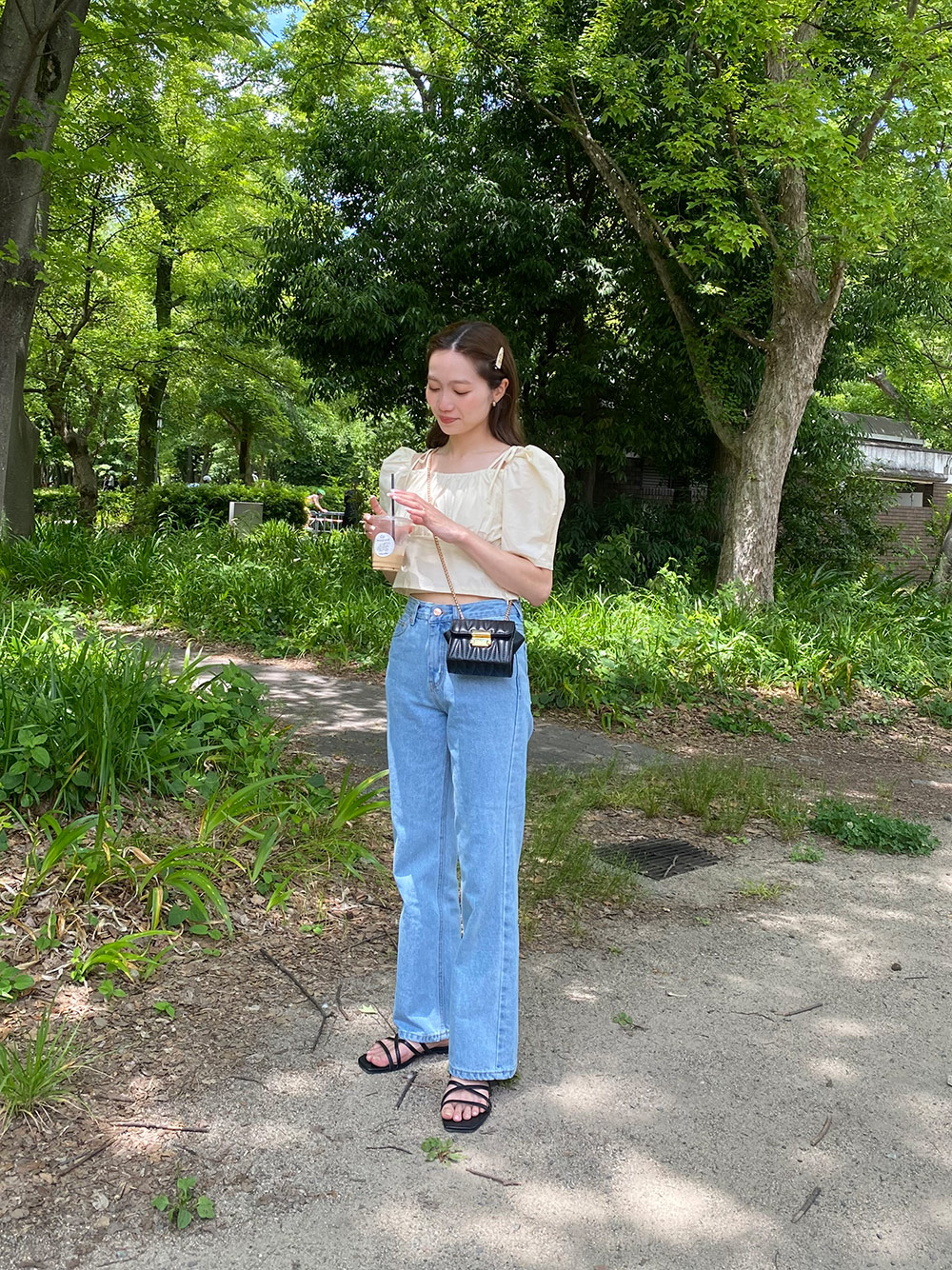 ハイウエストストレートデニムパンツ | レディースファッション