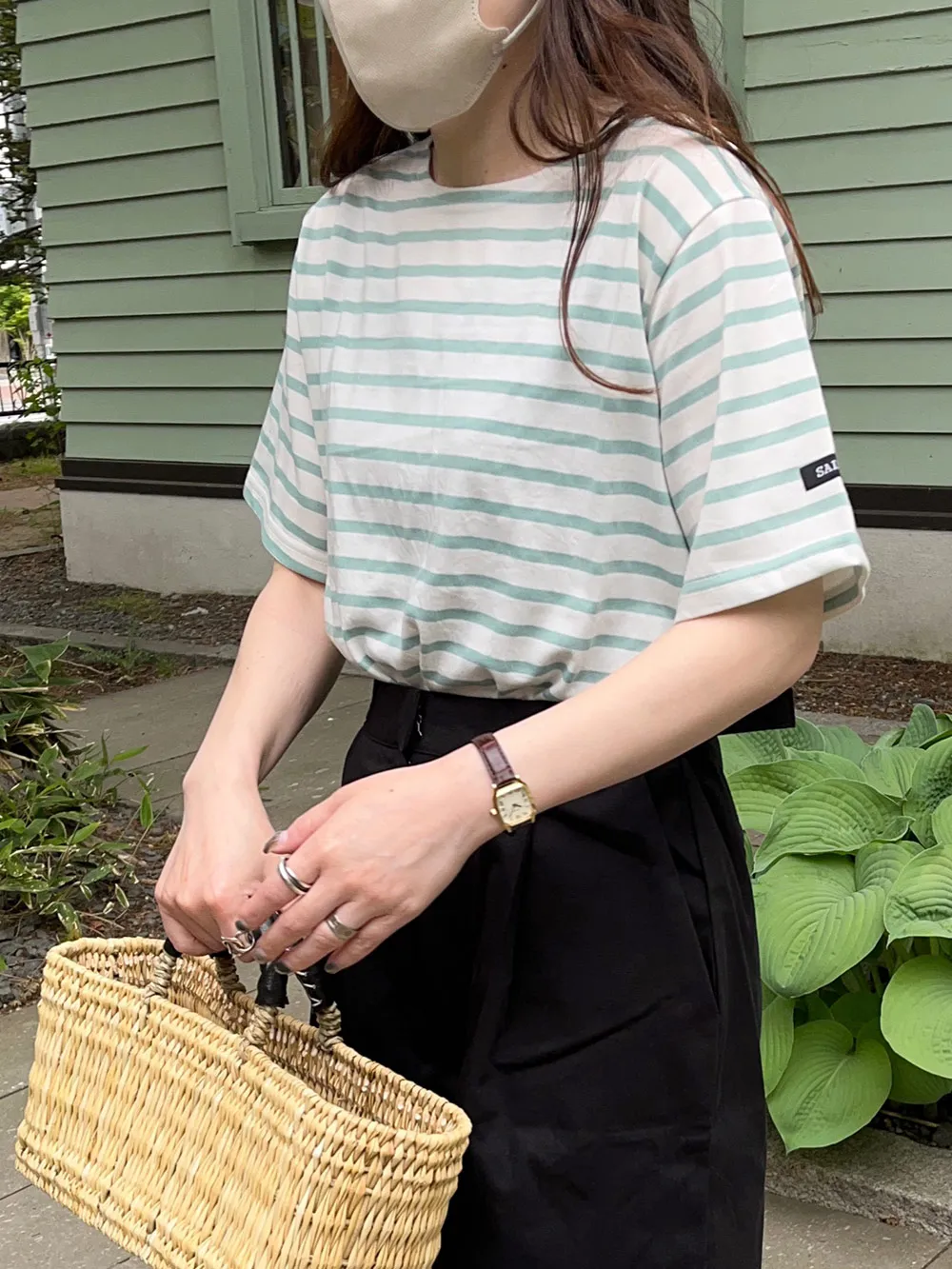 袖タグ半袖ボーダーTシャツ | レディースファッション通販 - DHOLIC