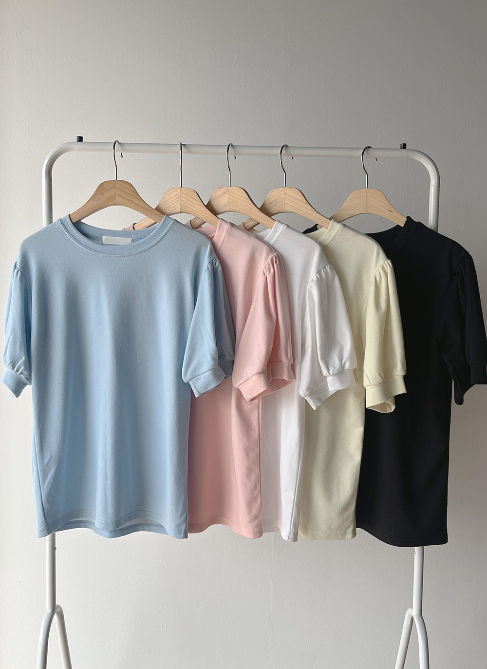 ギャザーパフハーフスリーブTシャツ・t00998