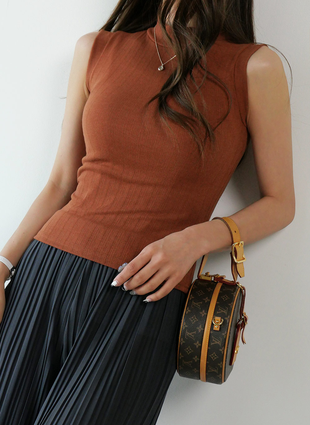 ハーフネックリブノースリーブ | DHOLIC | 詳細画像10