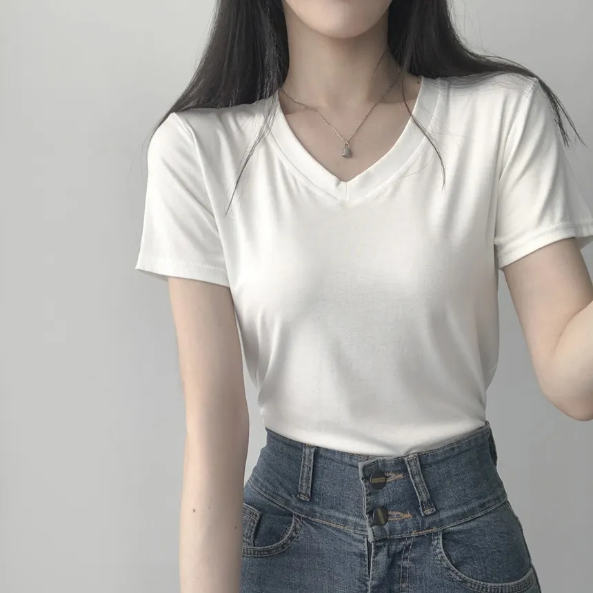 Vネック半袖Tシャツ | lilisense | 詳細画像6