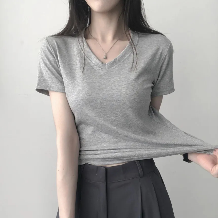 Vネック半袖Tシャツ | lilisense | 詳細画像10