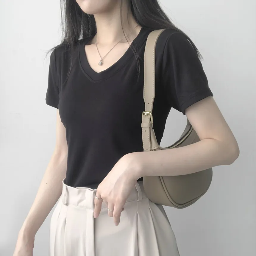 Vネック半袖Tシャツ | lilisense | 詳細画像16