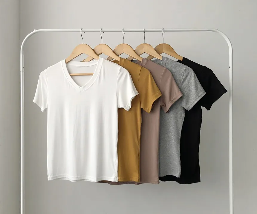 Vネック半袖Tシャツ | lilisense | 詳細画像28