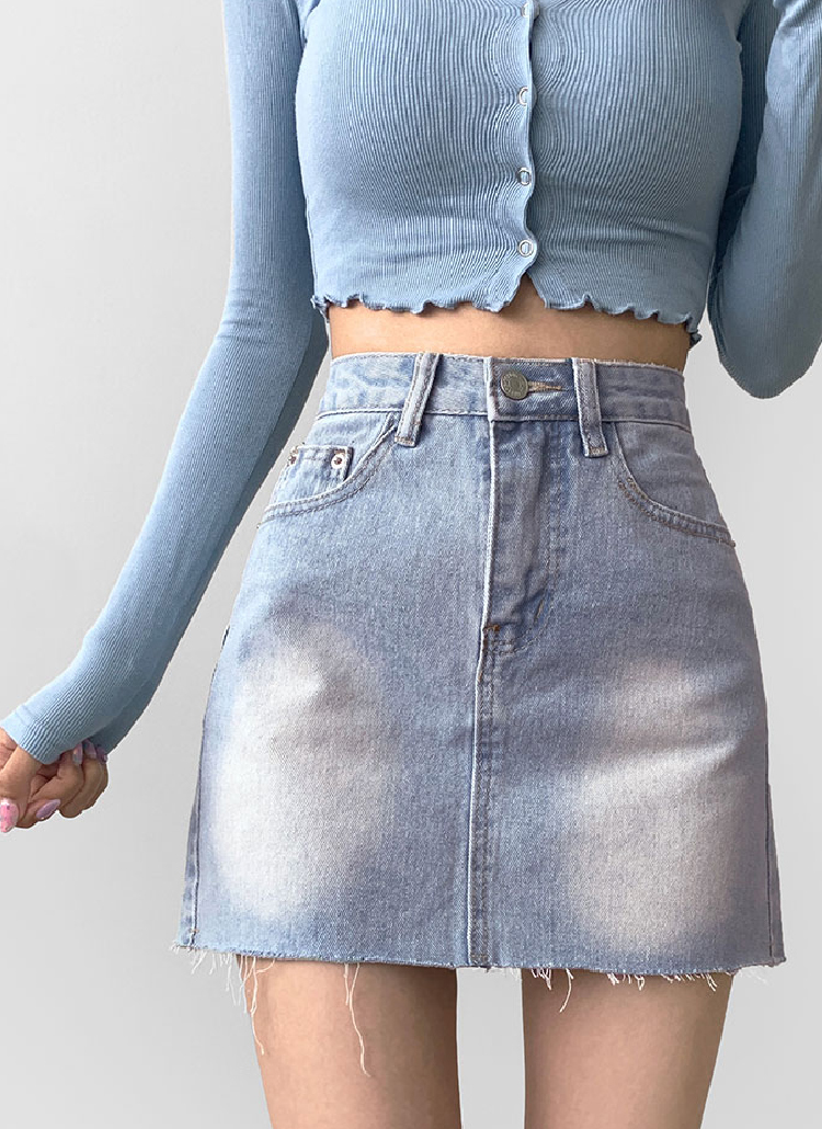 D&G グラフィティデニムミニスカート D&G デニムミニスカート