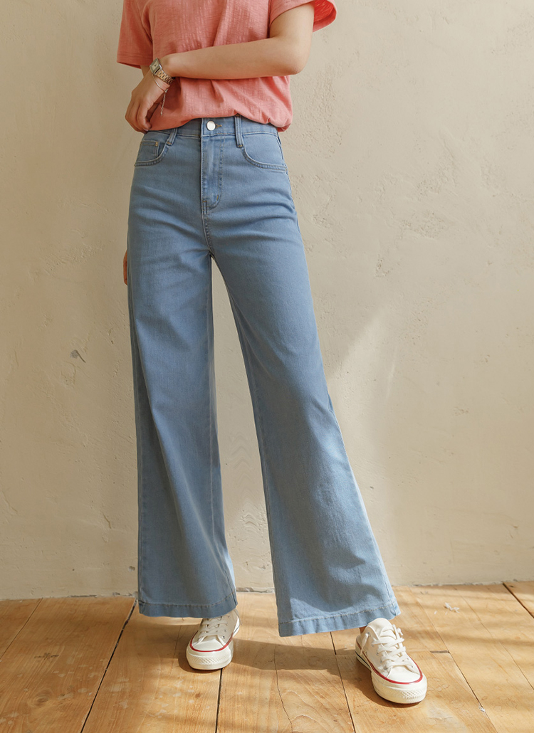 内ゴムストレートデニムパンツ | レディースファッション通販 - DHOLIC