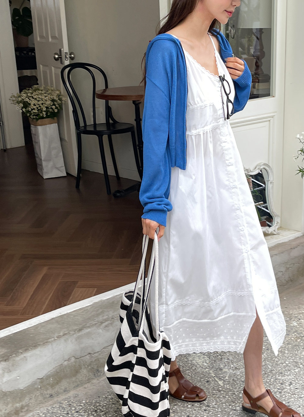 snidel レースジャケット×サテンキャミワンピースSET スナイデル  