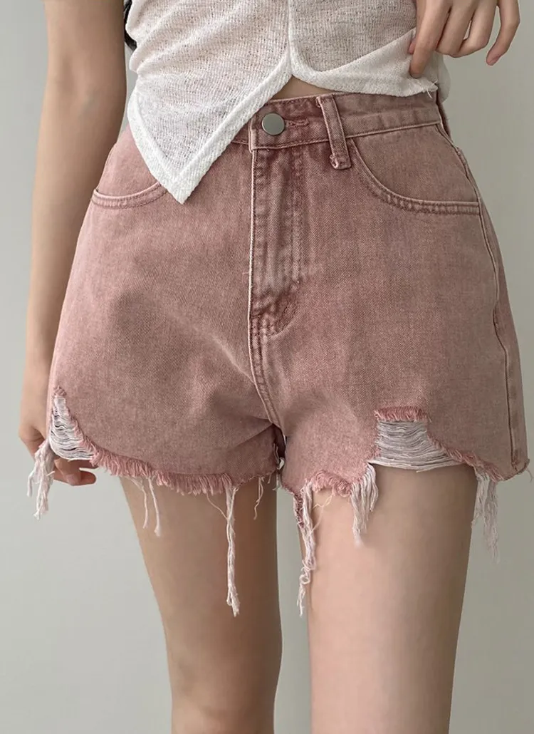 ダメージカラーショートデニムパンツ | dangosister | 詳細画像1