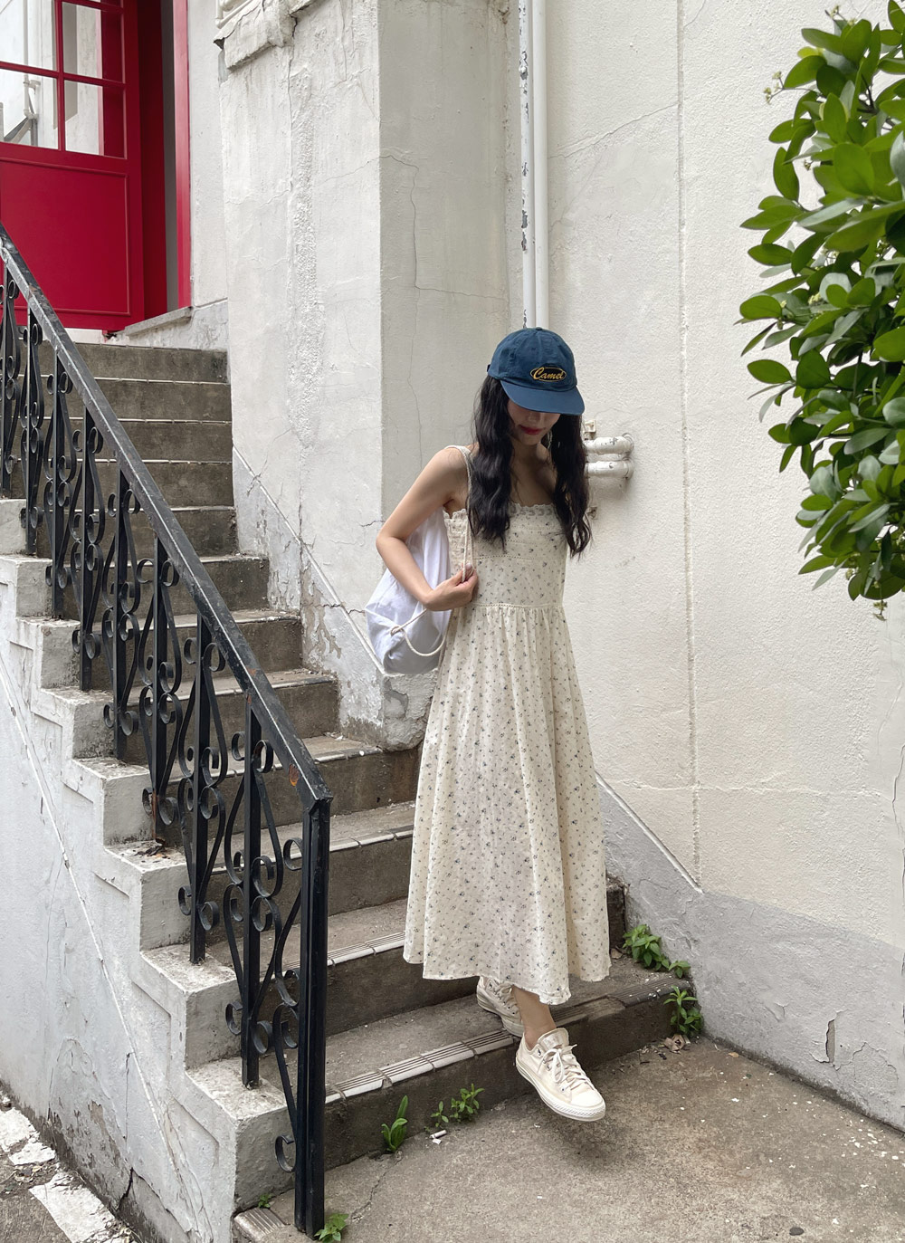 アイボリー花柄レース 花柄レースキャミワンピース | レディースファッション通販 - DHOLIC