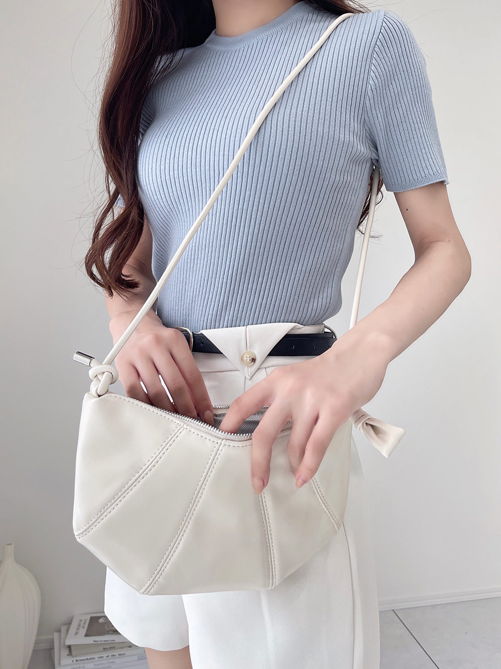 クルーネックリブニットトップス | 詳細画像7