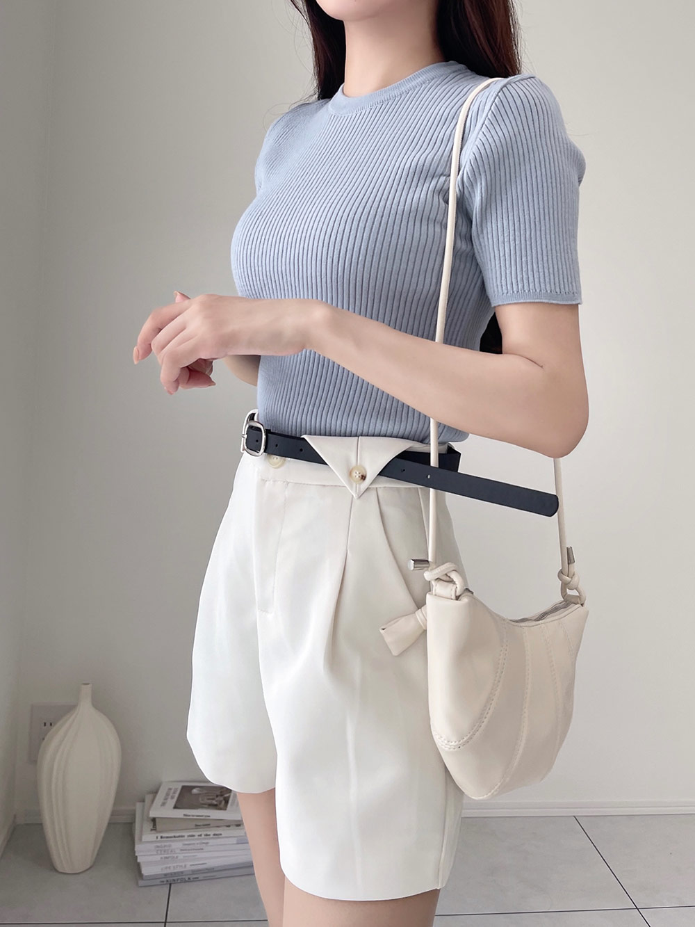 クルーネックリブニットトップス | 詳細画像13