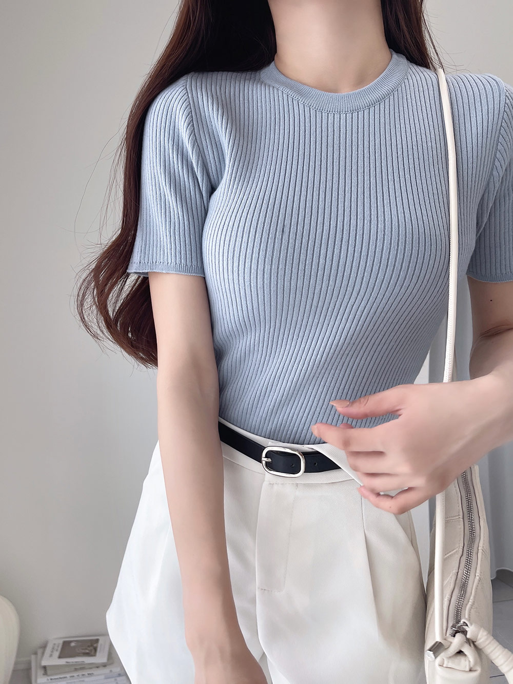 クルーネックリブニットトップス | 詳細画像15