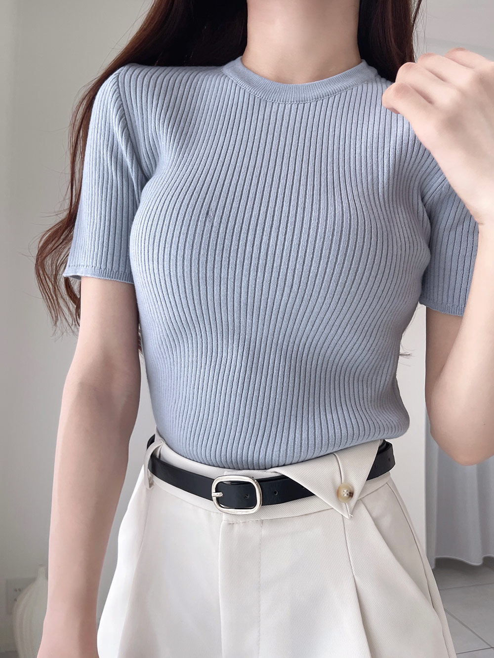 クルーネックリブニットトップス | 詳細画像18