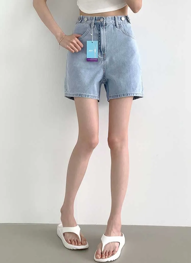 2TYPEウエストボタンショートデニムパンツ | bokplace | 詳細画像1