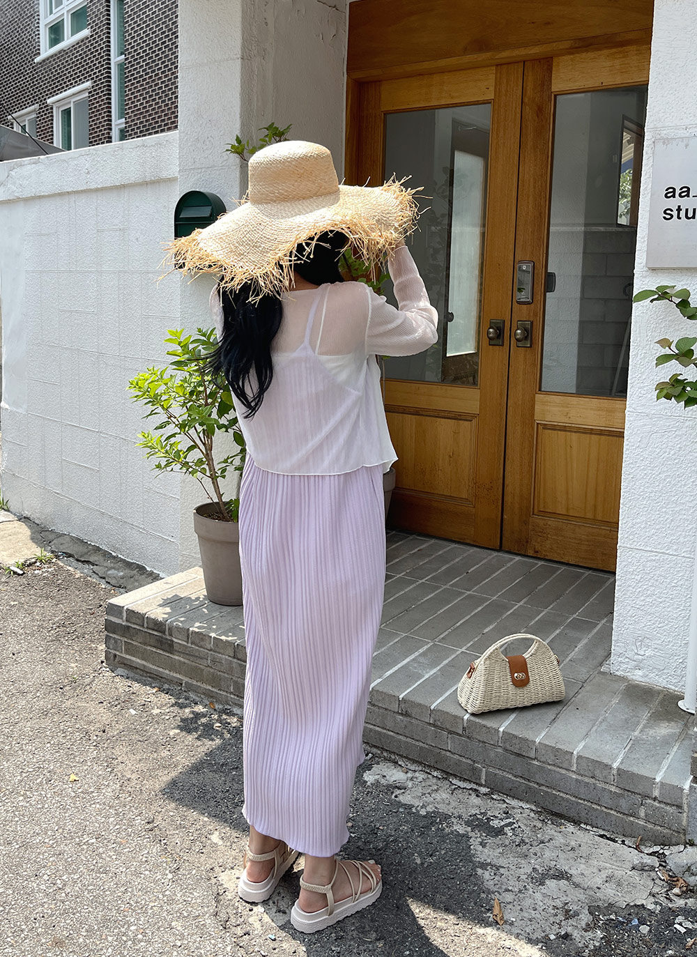 シアーリンクル長袖カーディガン | DHOLIC | 詳細画像7