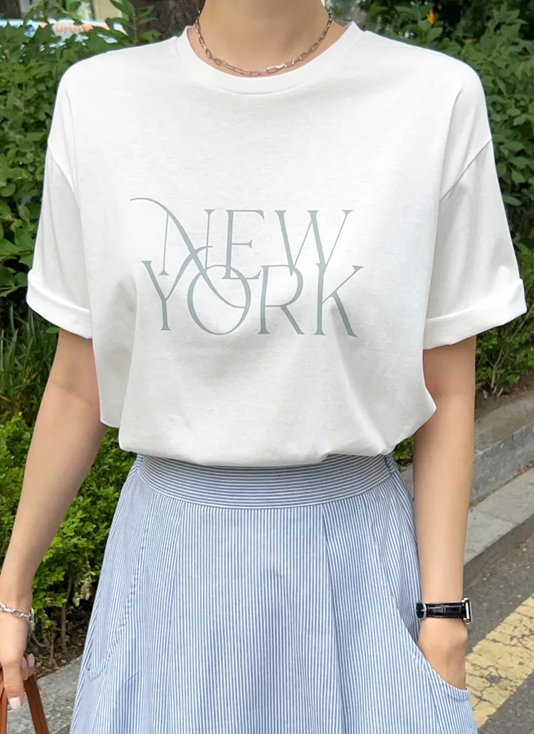 NEWYORKプリントTシャツ | chicfox | 詳細画像1