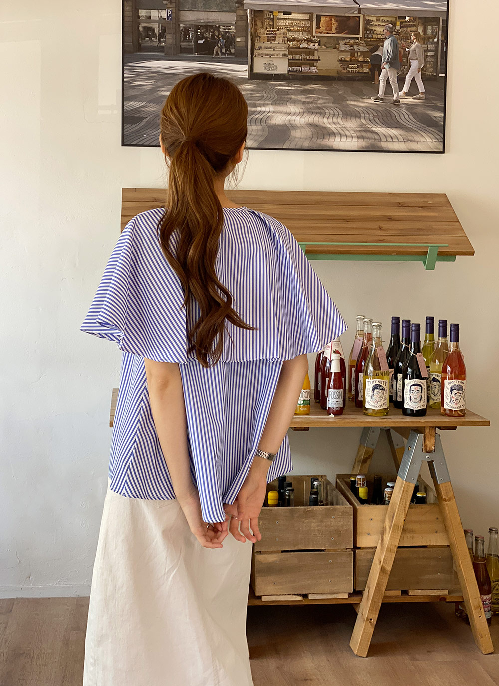 新品 Drawer ドゥロワー コンビケープブラウス 2TYPEケープブラウス | レディースファッション通販 - DHOLIC