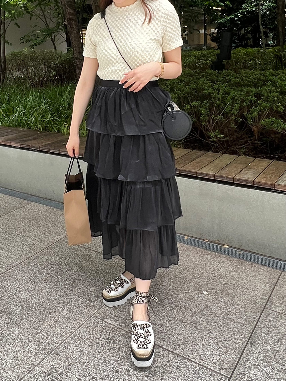 シアーサテンティアードスカート | レディースファッション通販 - DHOLIC