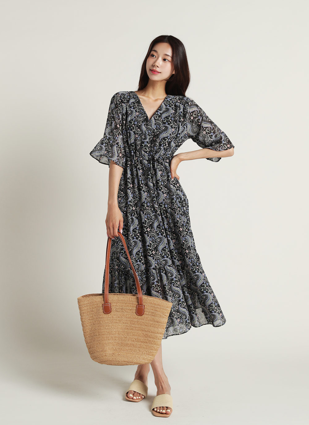 シャーリング2WAYワンピース | ロングワンピース | Noela