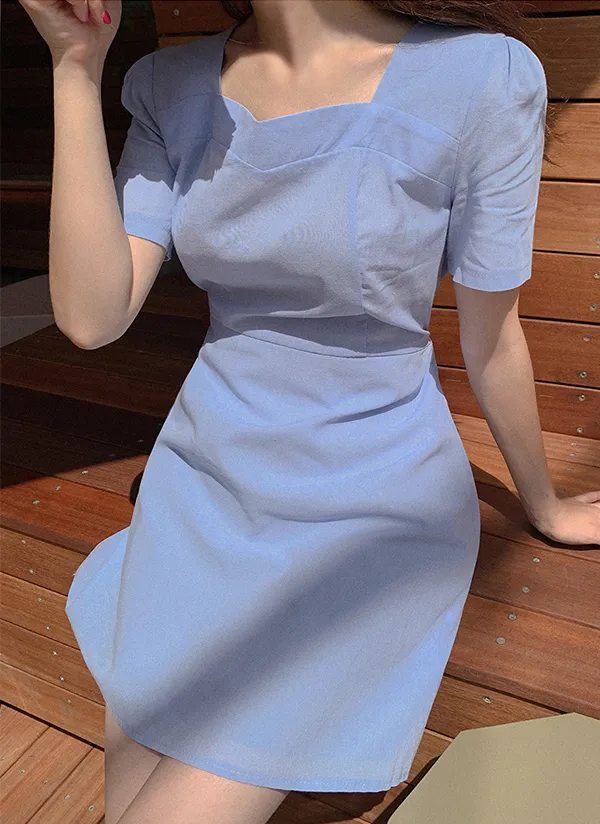 ハートネック半袖ワンピース | qnigirls | 詳細画像1