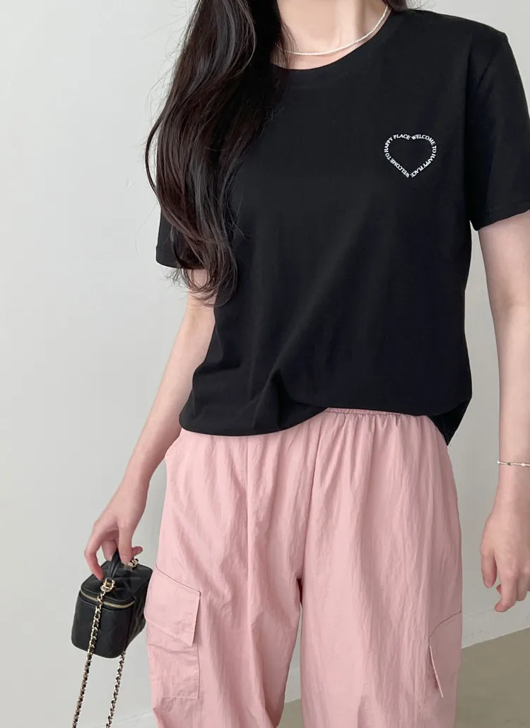 レタリングハート半袖Tシャツ | girlsdaily | 詳細画像1