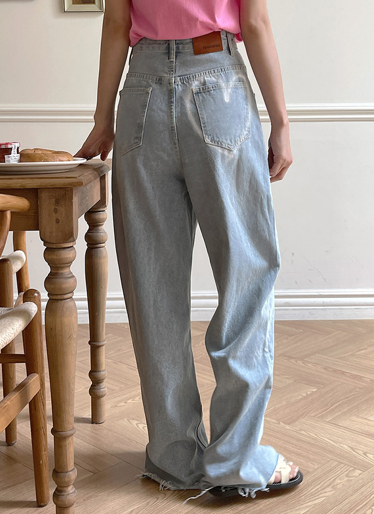 HTH PINK HEART 薄紫 ワイドレッグデニム HTH PINK HEART 薄紫 ワイド