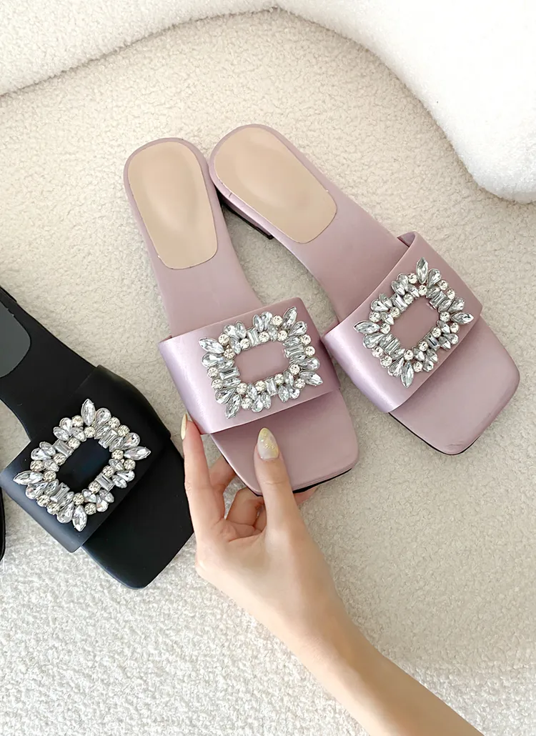 スクエアビジューサンダル | レディースファッション通販 - DHOLIC 