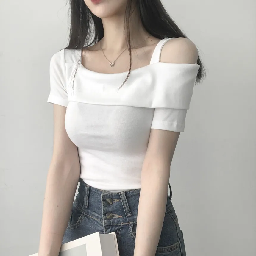 tシャツ DEARSTALKER／DEARオフショルダーＴ レディース アンバランスオフショルダーTシャツ | レディースファッション