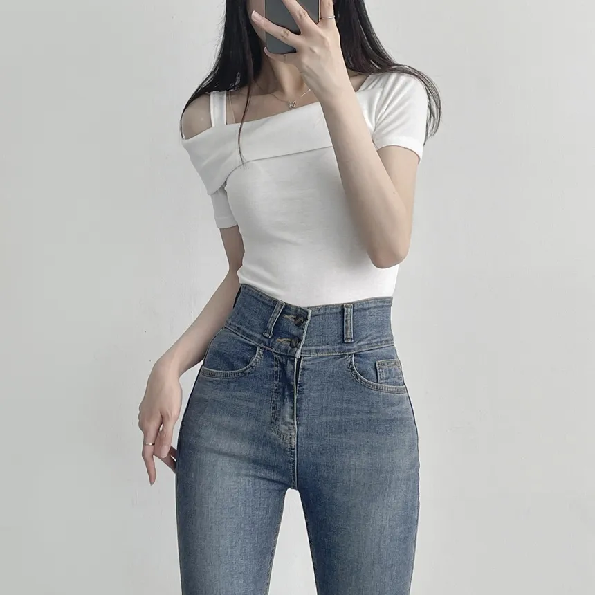 アンバランスオフショルダーTシャツ | lilisense | 詳細画像8