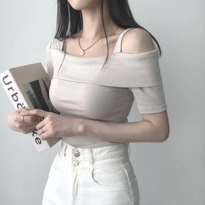 アンバランスオフショルダーTシャツ | lilisense | 詳細画像13