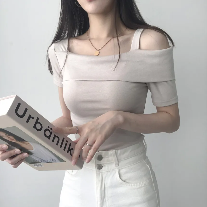 アンバランスオフショルダーTシャツ | lilisense | 詳細画像14