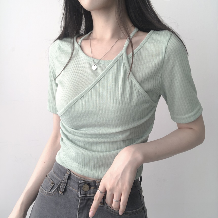 ホルターネッククロップTシャツ | lilisense | 詳細画像9