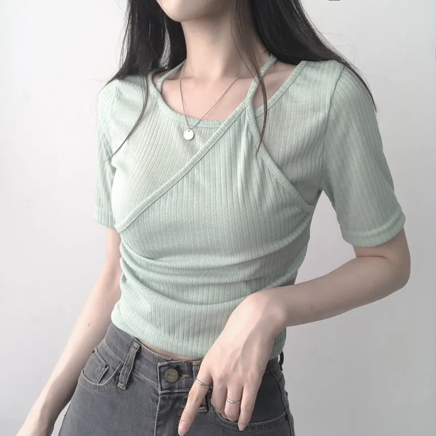 ホルターネッククロップTシャツ | lilisense | 詳細画像8
