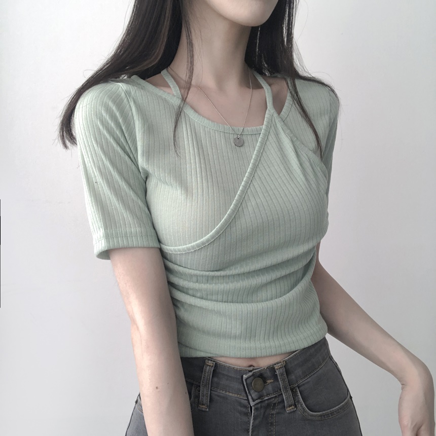 ホルターネッククロップTシャツ | lilisense | 詳細画像10
